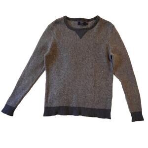 J.CREW Sweatshirt Sweater Crewneck 100%‎ Lambswool Gray Blue Knit Men’s Sz L